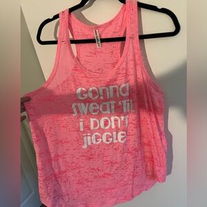 Motivational Pink Tank Top Size XL